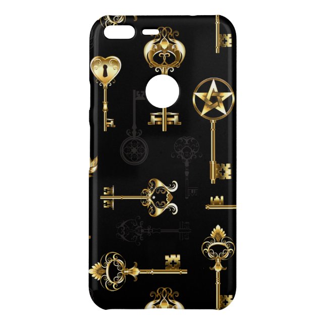 Seamless Pattern with Golden Keys Uncommon Google Pixel XL Case (Back)