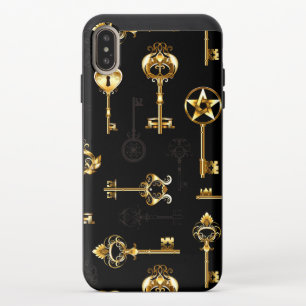 Seamless Pattern with Golden Keys iPhone XS Max Slider Case