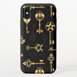 Seamless Pattern with Golden Keys iPhone X Slider Case