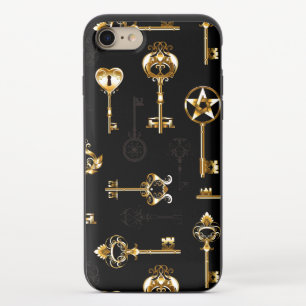 Seamless Pattern with Golden Keys iPhone 8/7 Slider Case