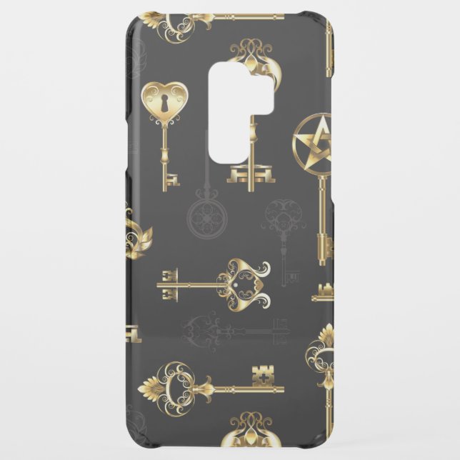 Seamless Pattern with Golden Keys Uncommon Samsung Galaxy Case (Back)