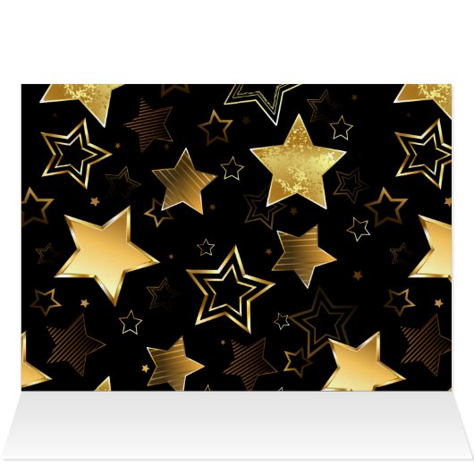 Seamless pattern with Golden Stars (Inside Horizontal (Top))
