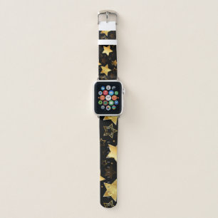 Seamless pattern with Golden Stars Apple Watch Band