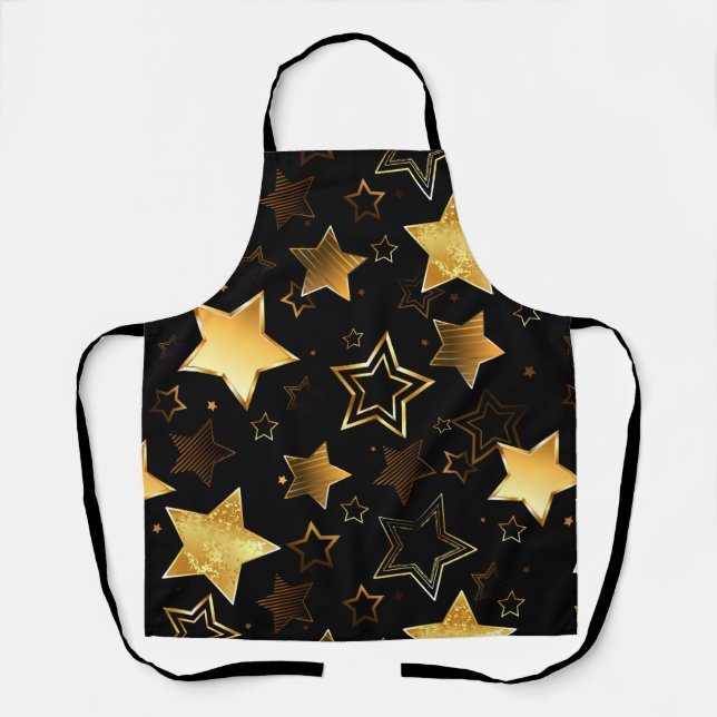 Seamless pattern with Golden Stars Apron (Front)
