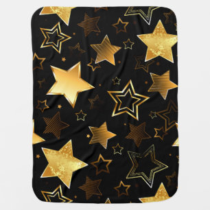 Seamless pattern with Golden Stars Baby Blanket