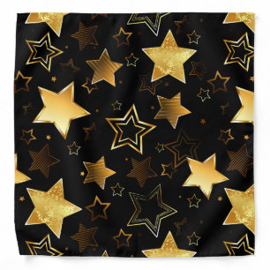 Seamless pattern with Golden Stars Bandana