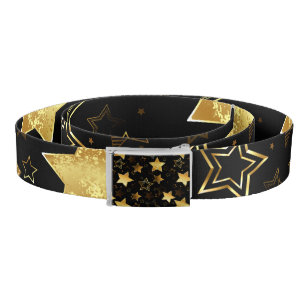 Seamless pattern with Golden Stars Belt