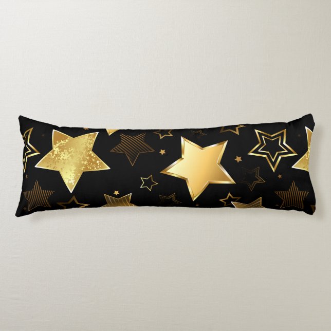 Seamless pattern with Golden Stars Body Pillow (Front)