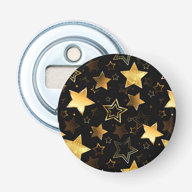 Seamless pattern with Golden Stars Bottle Opener (Front)