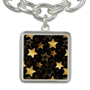 Seamless pattern with Golden Stars Bracelet