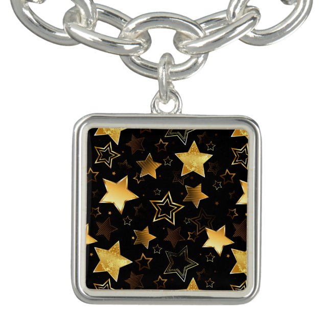 Seamless pattern with Golden Stars Bracelet (Design)