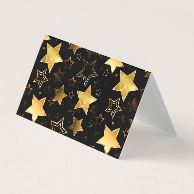 Seamless pattern with Golden Stars Business Card (Front)