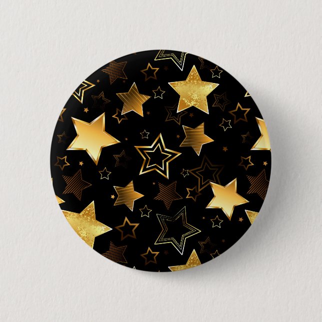 Seamless pattern with Golden Stars Button (Front)
