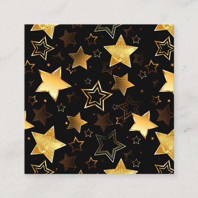 Seamless pattern with Golden Stars Calling Card (Front)
