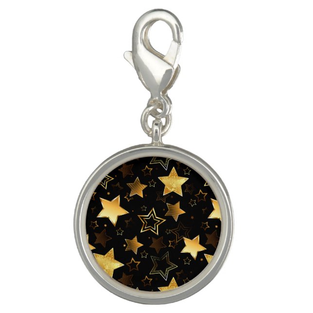 Seamless pattern with Golden Stars Charm (Front)