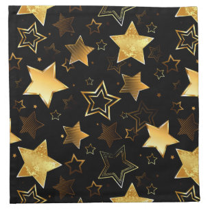 Seamless pattern with Golden Stars Cloth Napkin