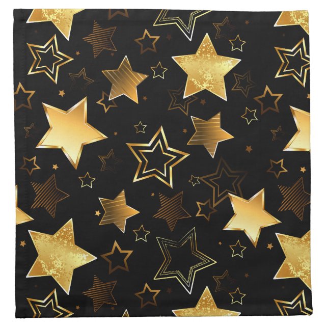Seamless pattern with Golden Stars Cloth Napkin (Front)