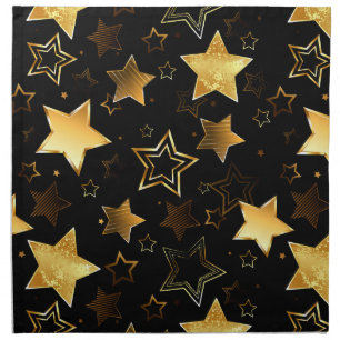 Seamless pattern with Golden Stars Cloth Napkin