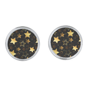 Seamless pattern with Golden Stars Cufflinks