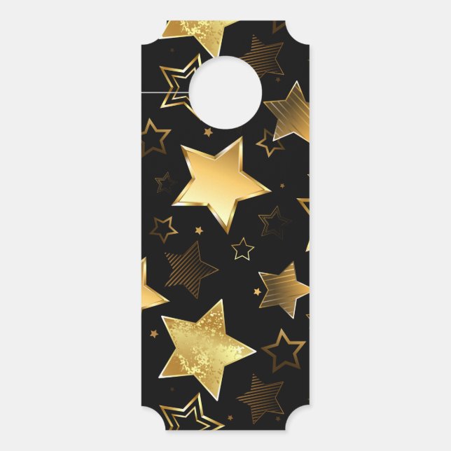 Seamless pattern with Golden Stars Door Hanger (Front)