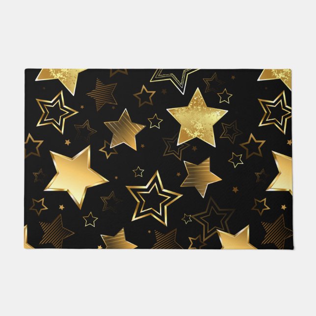 Seamless pattern with Golden Stars Doormat (Front)