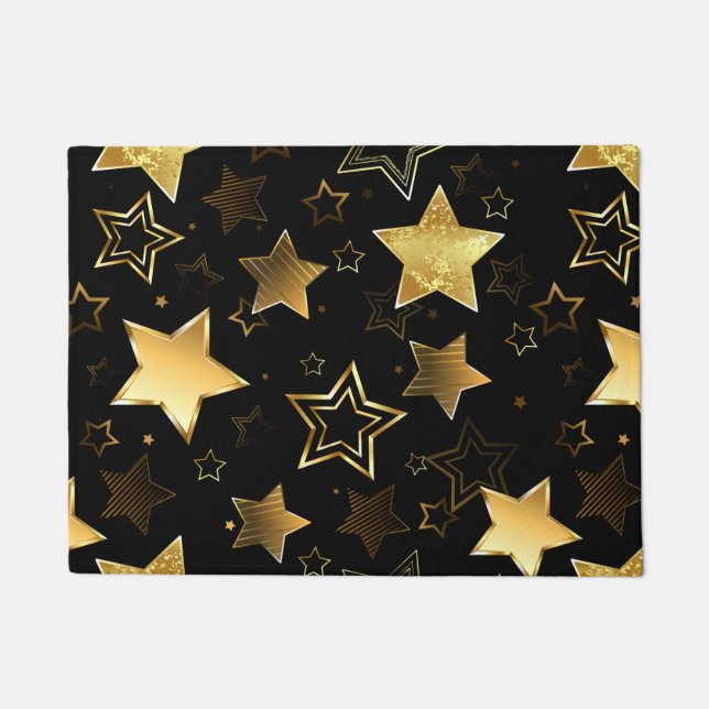 Seamless pattern with Golden Stars Doormat (Front)