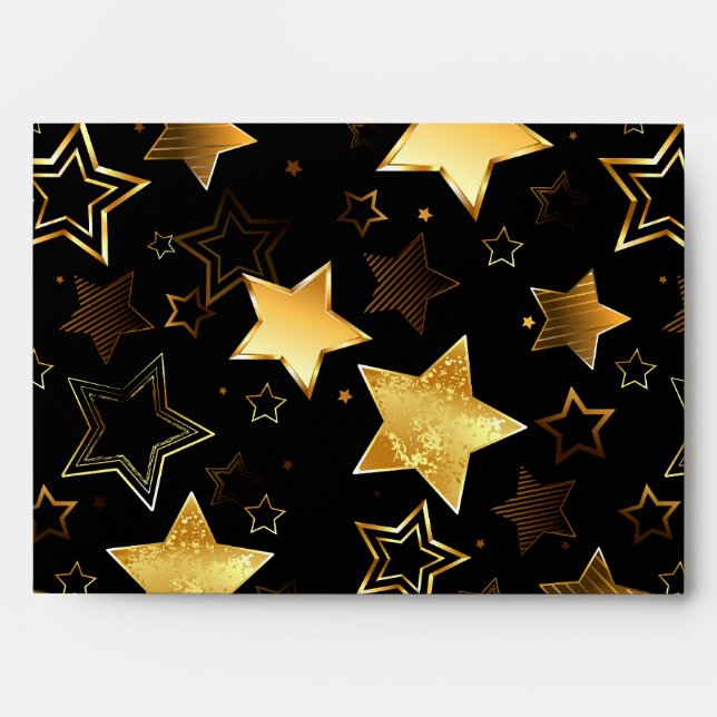 Seamless pattern with Golden Stars Envelope (Front)