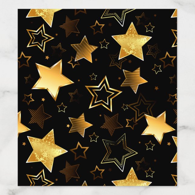 Seamless pattern with Golden Stars Envelope Liner (Design)