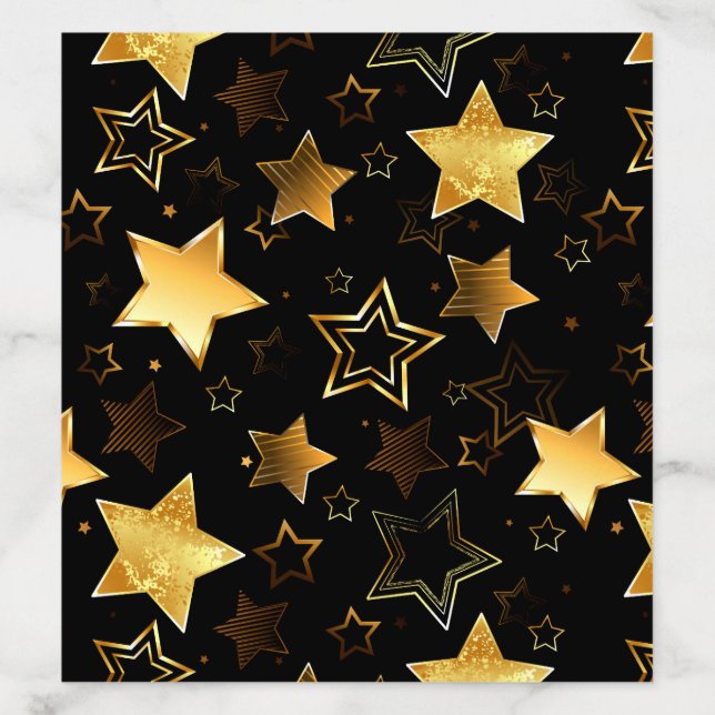 Seamless pattern with Golden Stars Envelope Liner (Design)