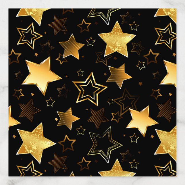 Seamless pattern with Golden Stars Envelope Liner (Design)