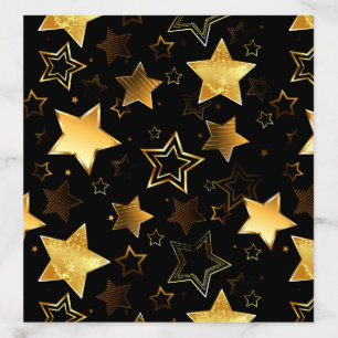 Seamless pattern with Golden Stars Envelope Liner