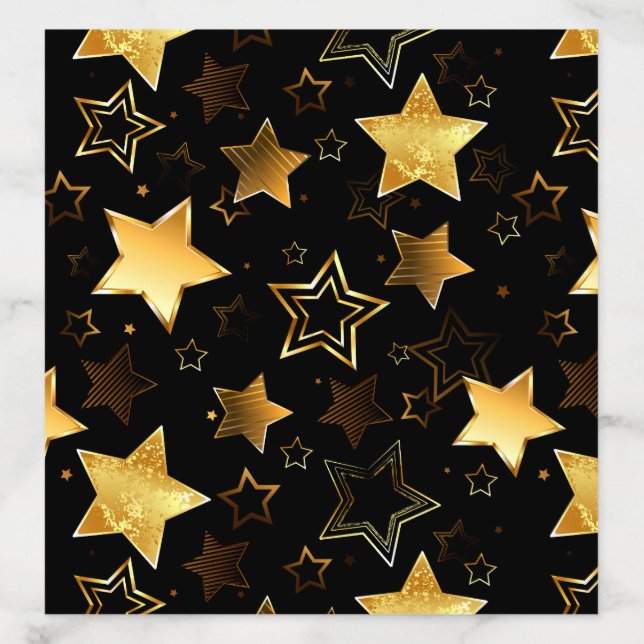 Seamless pattern with Golden Stars Envelope Liner (Design)