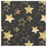 Seamless pattern with Golden Stars Fabric