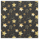 Seamless pattern with Golden Stars Fabric