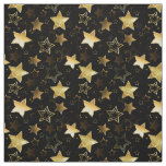 Seamless pattern with Golden Stars Fabric