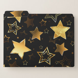 Seamless pattern with Golden Stars File Folder