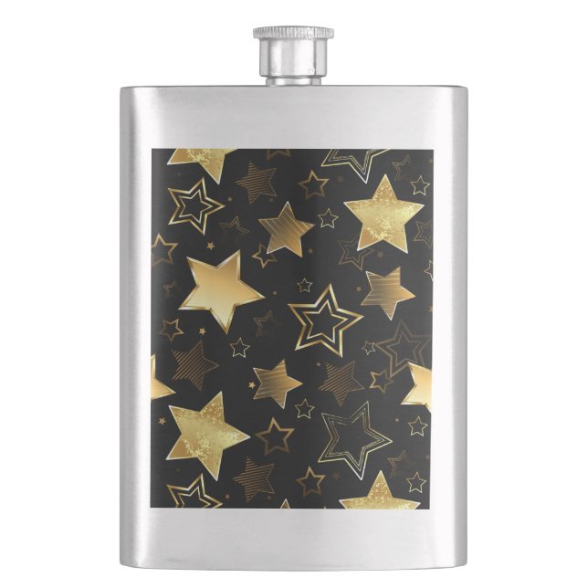 Seamless pattern with Golden Stars Flask (Front)