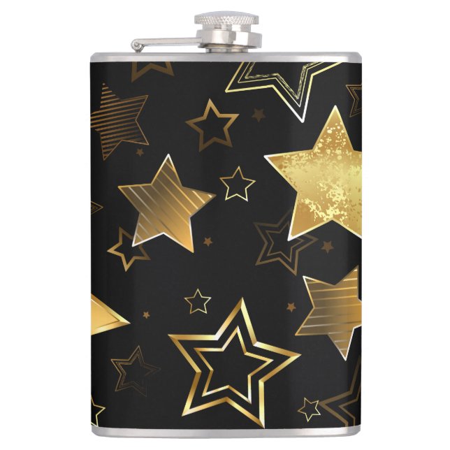 Seamless pattern with Golden Stars Flask (Front)