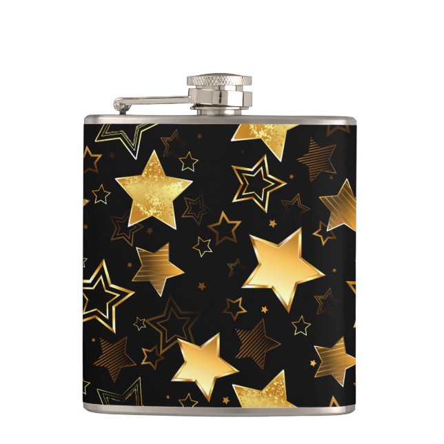 Seamless pattern with Golden Stars Flask (Front)