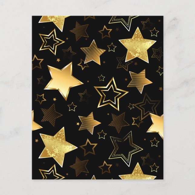 Seamless pattern with Golden Stars Flyer (Front)