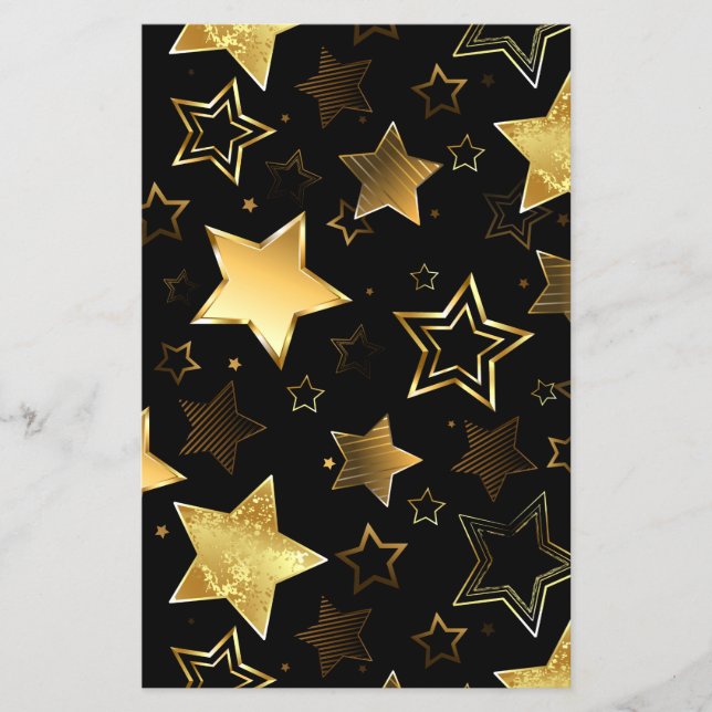 Seamless pattern with Golden Stars Flyer (Front)
