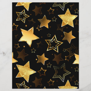 Seamless pattern with Golden Stars Flyer