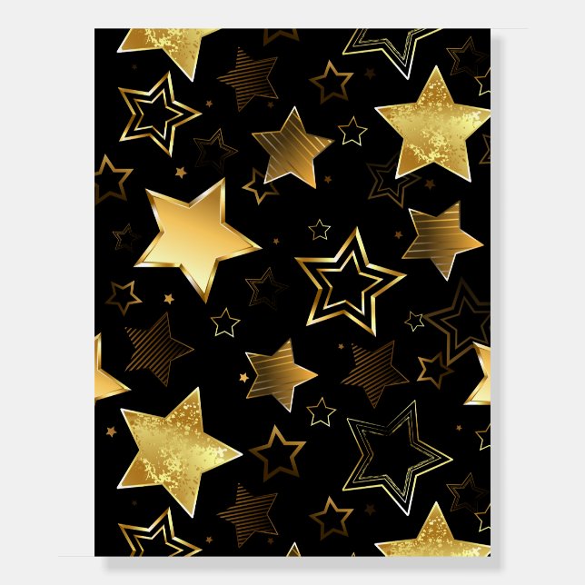 Seamless pattern with Golden Stars Foam Board (Front)
