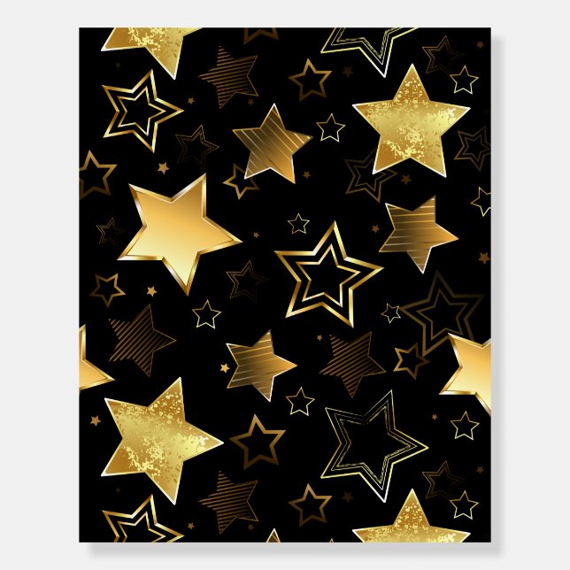 Seamless pattern with Golden Stars Foam Board (Front)