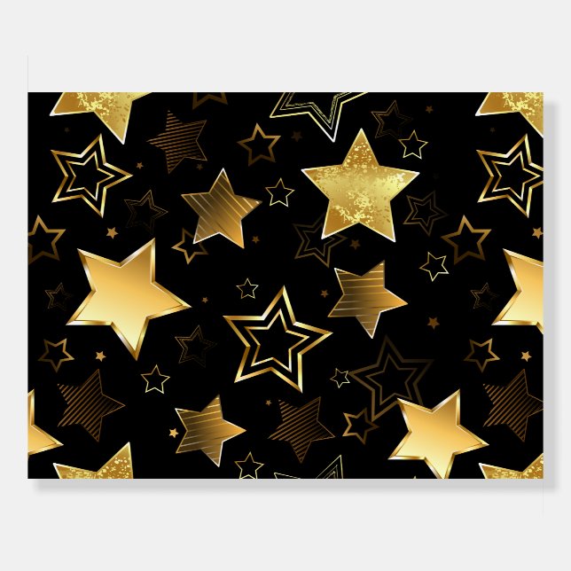 Seamless pattern with Golden Stars Foam Board (Front)