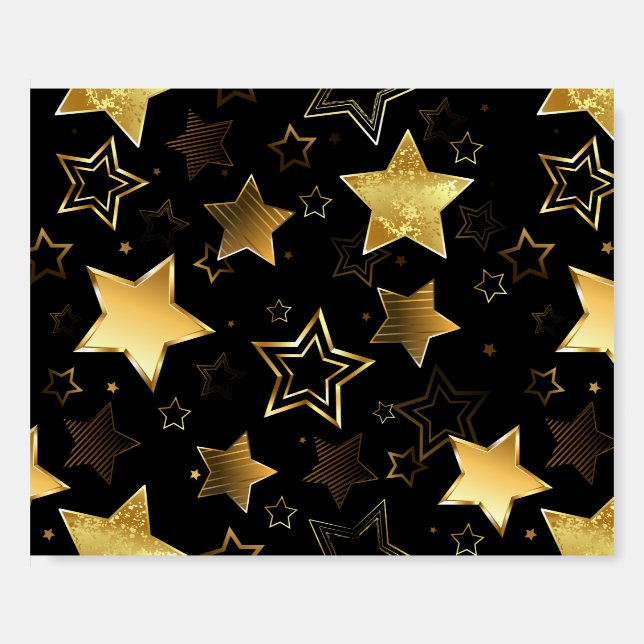 Seamless pattern with Golden Stars Foam Board (Front)