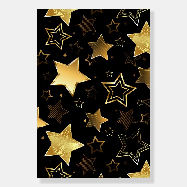 Seamless pattern with Golden Stars Foam Board (Front)