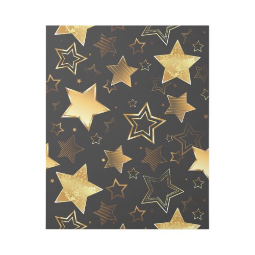 Seamless pattern with Golden Stars Gallery Wrap
