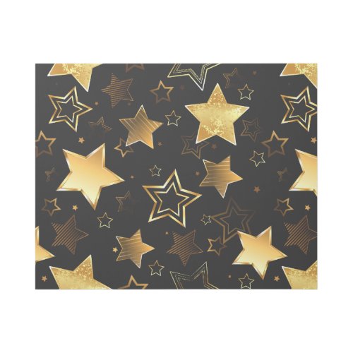 Seamless pattern with Golden Stars Gallery Wrap