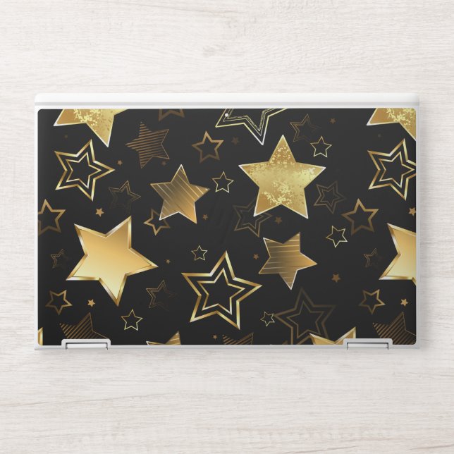 Seamless pattern with Golden Stars HP Laptop Skin (Front)